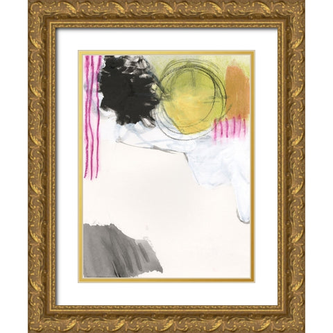 Lulu Abstract II Gold Ornate Wood Framed Art Print with Double Matting by Fuchs, Jodi