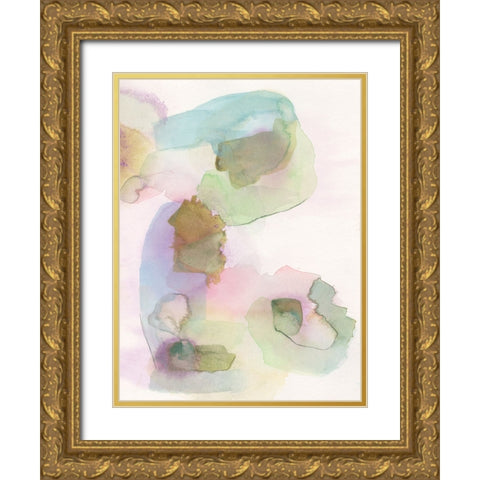 Delighted II Gold Ornate Wood Framed Art Print with Double Matting by Fuchs, Jodi