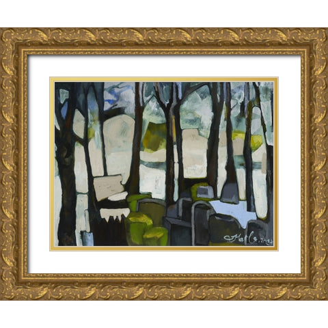 A Quiet Place Gold Ornate Wood Framed Art Print with Double Matting by Ferrell, Erin McGee
