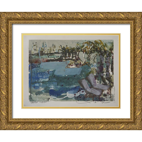 Bahrain Bay  I Gold Ornate Wood Framed Art Print with Double Matting by Ferrell, Erin McGee