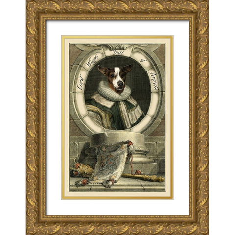 Royal Dog Portrait IV Gold Ornate Wood Framed Art Print with Double Matting by Longley, Alicia