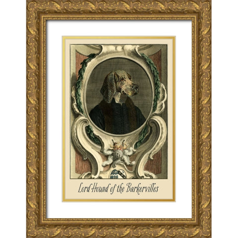Royal Dog Portrait VI Gold Ornate Wood Framed Art Print with Double Matting by Longley, Alicia