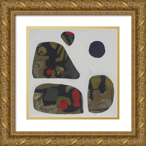 Painted Stones I Gold Ornate Wood Framed Art Print with Double Matting by Ferrell, Erin McGee