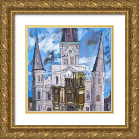 Saint Louis Cathedral  I Gold Ornate Wood Framed Art Print with Double Matting by Ferrell, Erin McGee