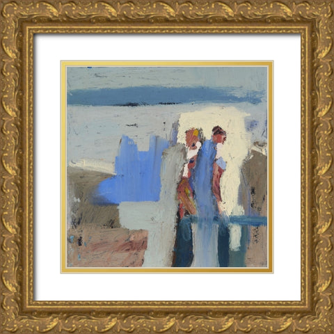 Shell Gathers V Gold Ornate Wood Framed Art Print with Double Matting by Ferrell, Erin McGee
