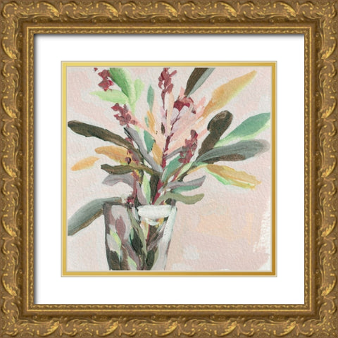 Glass Bouquet I Gold Ornate Wood Framed Art Print with Double Matting by Wang, Melissa
