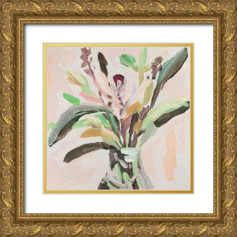 Glass Bouquet II Gold Ornate Wood Framed Art Print with Double Matting by Wang, Melissa