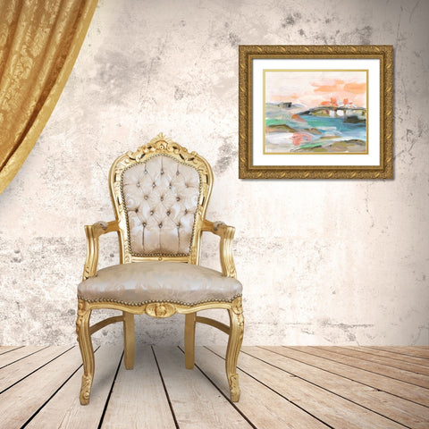 Dawn Breaking III Gold Ornate Wood Framed Art Print with Double Matting by Wang, Melissa