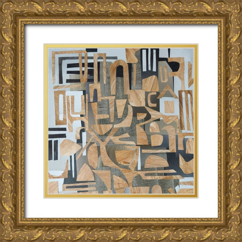 Mombasa Village III Gold Ornate Wood Framed Art Print with Double Matting by Good, Coco