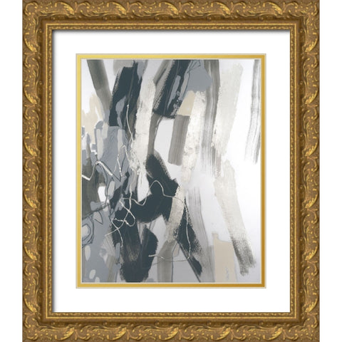 Slate Search I Gold Ornate Wood Framed Art Print with Double Matting by Vess, June Erica