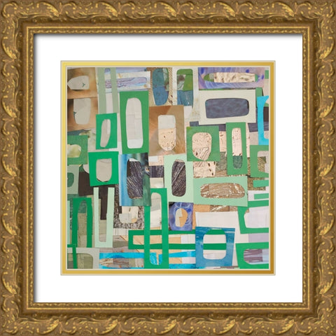 Yucatan Mayan Village II Gold Ornate Wood Framed Art Print with Double Matting by Good, Coco