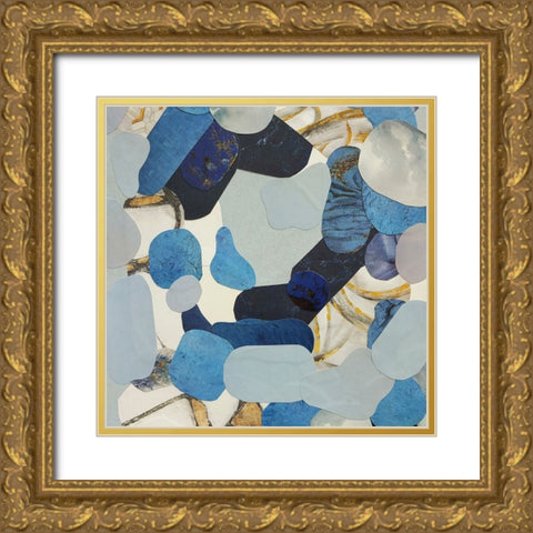 Blue Monsoon IV Gold Ornate Wood Framed Art Print with Double Matting by Good, Coco
