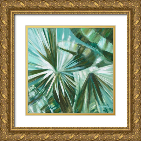 Verde Jungle Gold Ornate Wood Framed Art Print with Double Matting by Wilkins, Suzanne