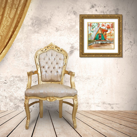 Cabin in the Woods I Gold Ornate Wood Framed Art Print with Double Matting by McCreery, Paul