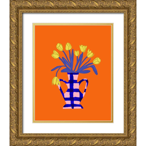 The Daily Tulip I Gold Ornate Wood Framed Art Print with Double Matting by Sizemore, Natalie