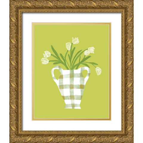 The Daily Tulip II Gold Ornate Wood Framed Art Print with Double Matting by Sizemore, Natalie