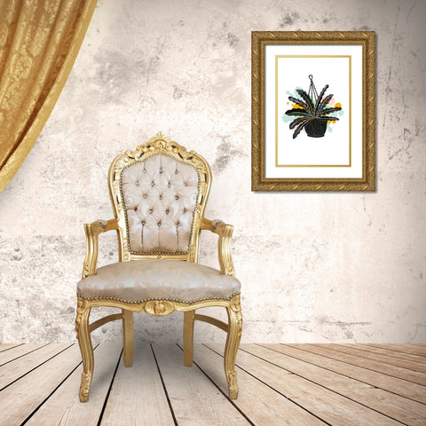 Plant Pop III Gold Ornate Wood Framed Art Print with Double Matting by Ewer, Rebekah