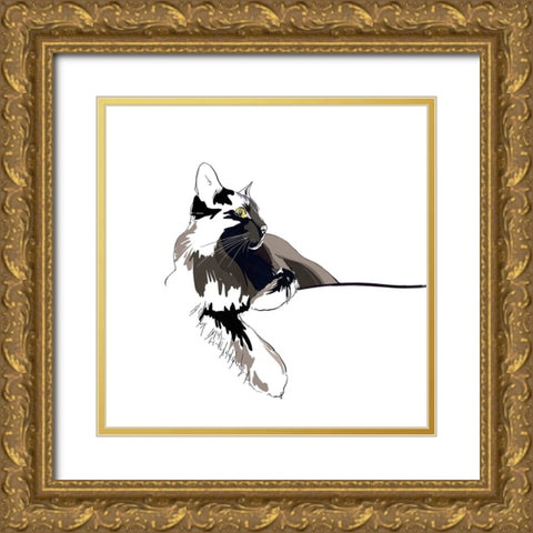 Asher I Gold Ornate Wood Framed Art Print with Double Matting by Kalina, Emily