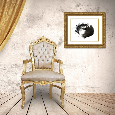 Asher II Gold Ornate Wood Framed Art Print with Double Matting by Kalina, Emily