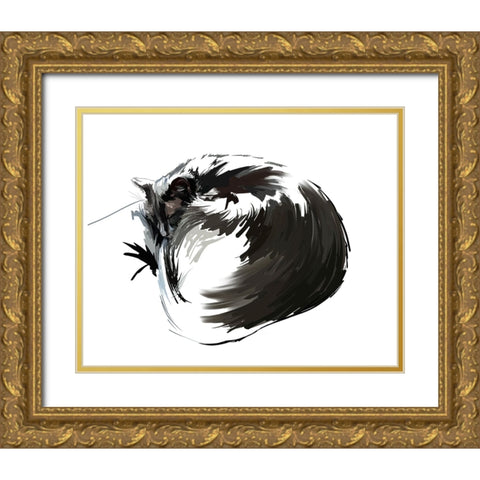 Asher II Gold Ornate Wood Framed Art Print with Double Matting by Kalina, Emily