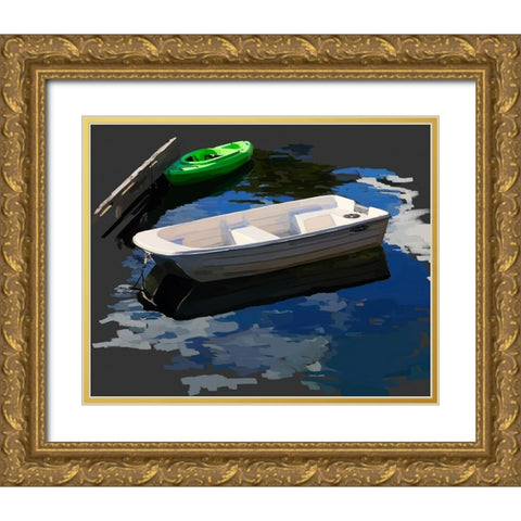 Boat Study III Gold Ornate Wood Framed Art Print with Double Matting by Kalina, Emily