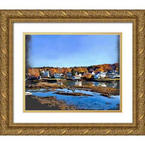 Boothbay  I Gold Ornate Wood Framed Art Print with Double Matting by Kalina, Emily