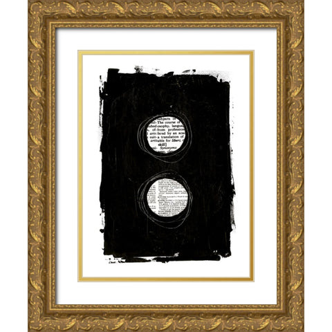 Collected Knowledge IV Gold Ornate Wood Framed Art Print with Double Matting by Haase, Andrea
