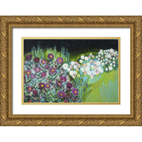 Midnight Landscape Dream I Gold Ornate Wood Framed Art Print with Double Matting by Hampe, Shelley