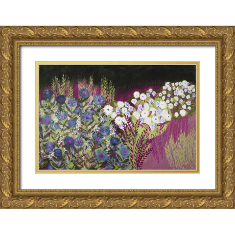 Midnight Landscape Dream II Gold Ornate Wood Framed Art Print with Double Matting by Hampe, Shelley