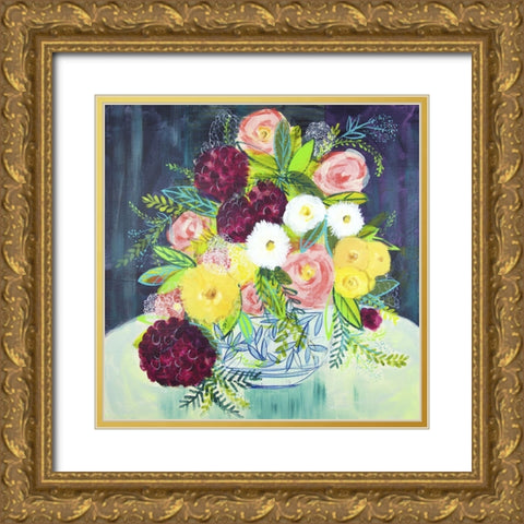 Poetic Arrangement I Gold Ornate Wood Framed Art Print with Double Matting by Hampe, Shelley