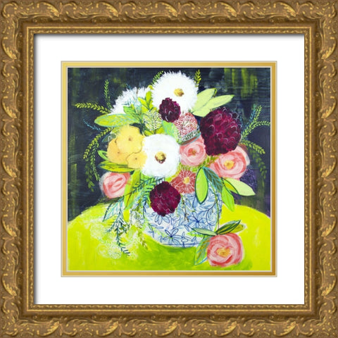 Poetic Arrangement IV Gold Ornate Wood Framed Art Print with Double Matting by Hampe, Shelley