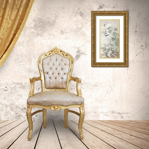 Chinoiserie Panel I Gold Ornate Wood Framed Art Print with Double Matting by Hunziker, Steve