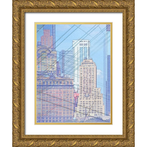 Cityworks I Gold Ornate Wood Framed Art Print with Double Matting by Hunziker, Steve