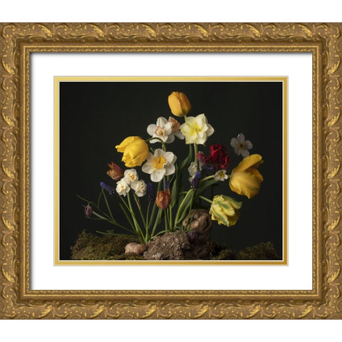 Sunny Spring Bounty  III Gold Ornate Wood Framed Art Print with Double Matting by McLean, Leah
