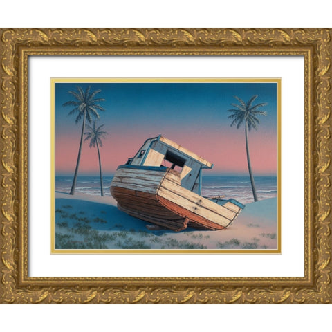 Barbados Sunset  II Gold Ornate Wood Framed Art Print with Double Matting by Courtney, Richard