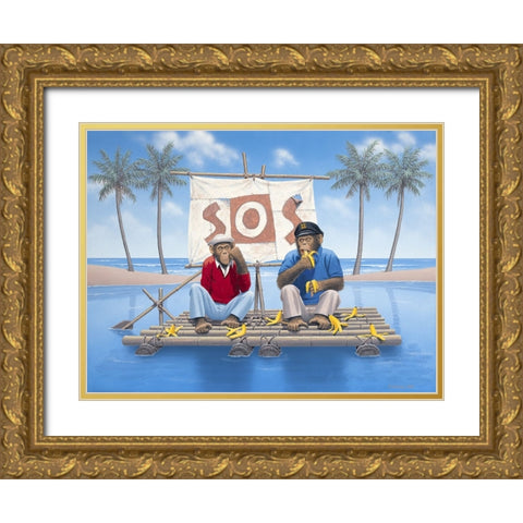 Bored Fearless Crew  II Gold Ornate Wood Framed Art Print with Double Matting by Courtney, Richard