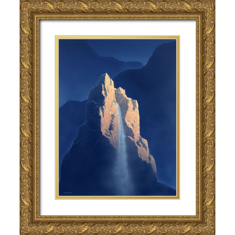 Solitude Mountain I Gold Ornate Wood Framed Art Print with Double Matting by Courtney, Richard