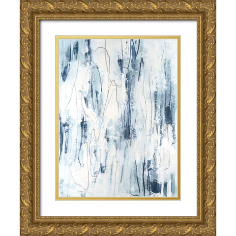 Sea Silk III Gold Ornate Wood Framed Art Print with Double Matting by Vess, June Erica