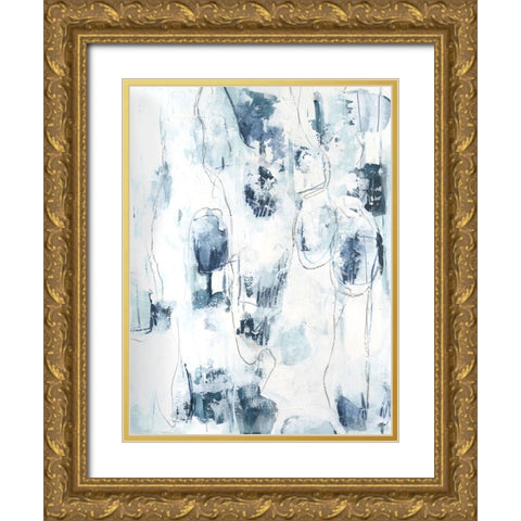 Sea Silk IV Gold Ornate Wood Framed Art Print with Double Matting by Vess, June Erica