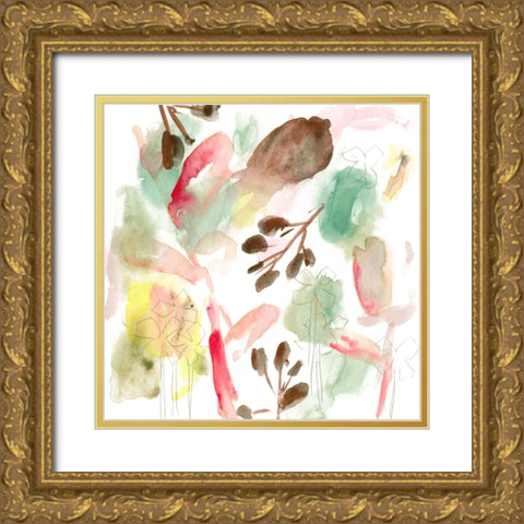 Early Morning Glory II Gold Ornate Wood Framed Art Print with Double Matting by Wang, Melissa