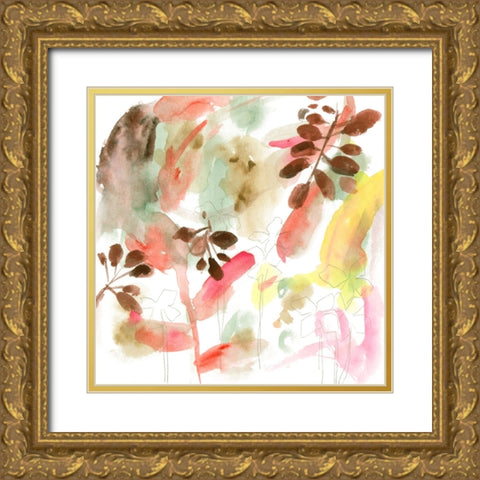 Early Morning Glory III Gold Ornate Wood Framed Art Print with Double Matting by Wang, Melissa