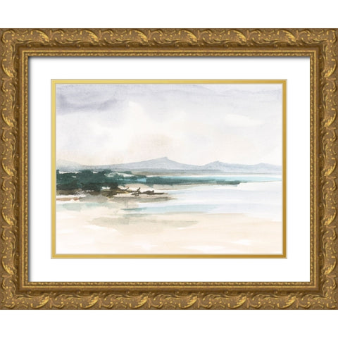 Beach Inlet II Gold Ornate Wood Framed Art Print with Double Matting by Harper, Ethan
