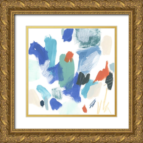 Color Curcuit III Gold Ornate Wood Framed Art Print with Double Matting by Vess, June Erica