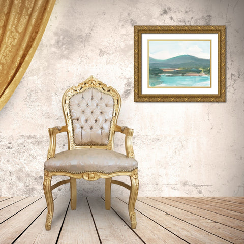 View from the Sea II Gold Ornate Wood Framed Art Print with Double Matting by Harper, Ethan