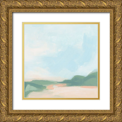 Sandbar Cameo I Gold Ornate Wood Framed Art Print with Double Matting by Vess, June Erica
