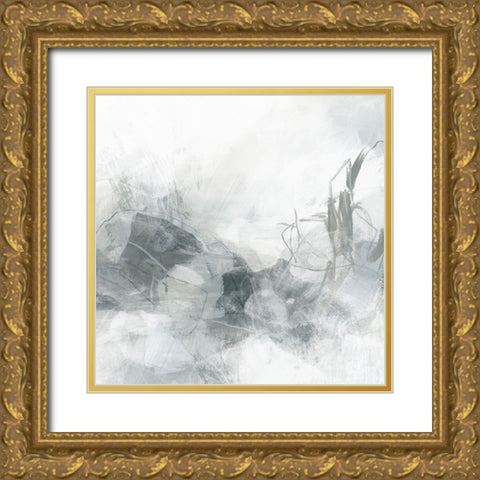 Stone Mist II Gold Ornate Wood Framed Art Print with Double Matting by Vess, June Erica
