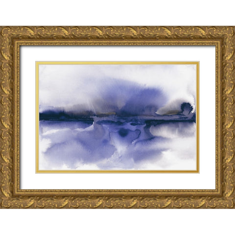 A September Morning Gold Ornate Wood Framed Art Print with Double Matting by Haase, Andrea