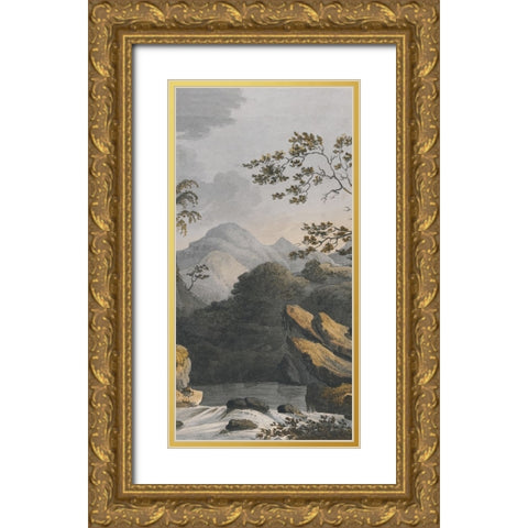 Chinese Landscape II Gold Ornate Wood Framed Art Print with Double Matting by Haase, Andrea