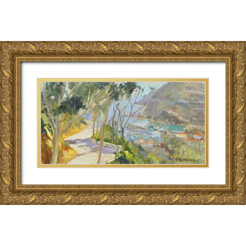 Coastal Drive Gold Ornate Wood Framed Art Print with Double Matting by Stevens, Allayn