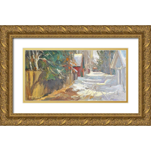Neighborhood Drive Gold Ornate Wood Framed Art Print with Double Matting by Stevens, Allayn